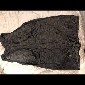 Size 6 lulu tie tank - silver athletic fabric